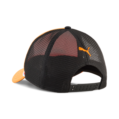 The Woking Trucker Cap | Papaya & Stealth Black