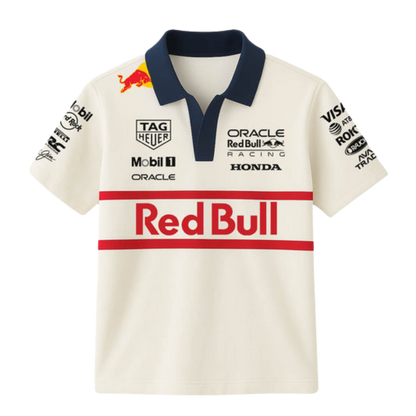 The RB20 Spec Graphic Polo | Brilliant White & Night Sky