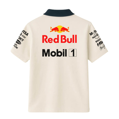 The RB20 Spec Graphic Polo | Brilliant White & Night Sky