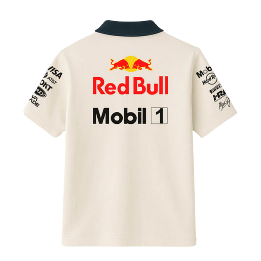 The RB20 Spec Graphic Polo | Brilliant White & Night Sky