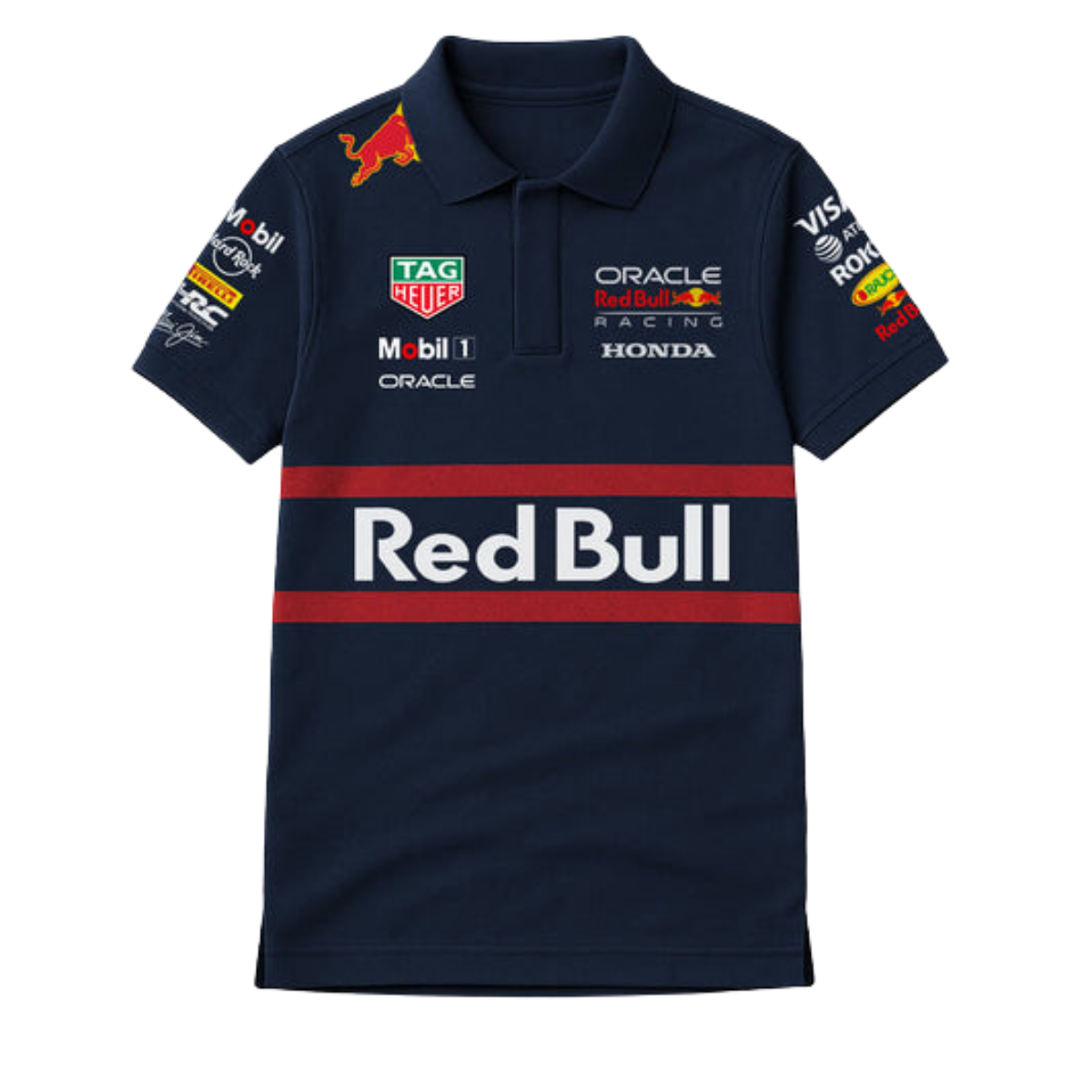 The RB20 Spec Graphic Polo | Brilliant White & Night Sky