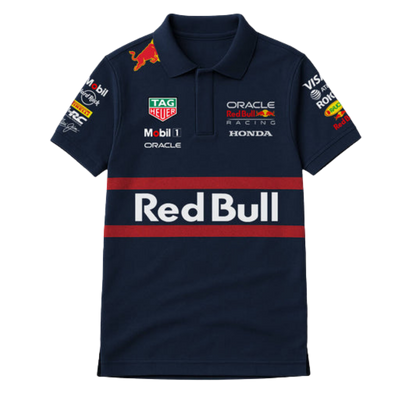 The RB20 Spec Graphic Polo | Brilliant White & Night Sky