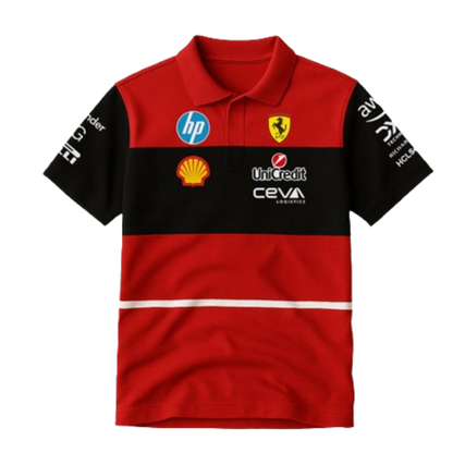 The F1-75 Heritage Polo | Rosso & Carbon