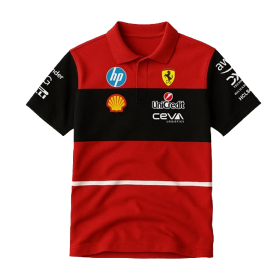 The F1-75 Heritage Polo | Rosso & Carbon