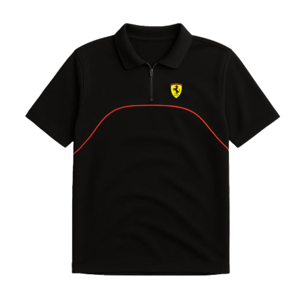 The Maranello Core Polo | Carbon & Rosso Corsa
