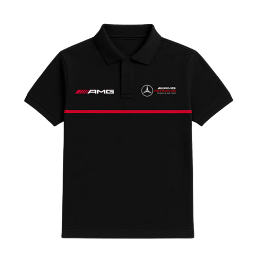 The W17 Spec Polo | Stealth Black & Velocity Red