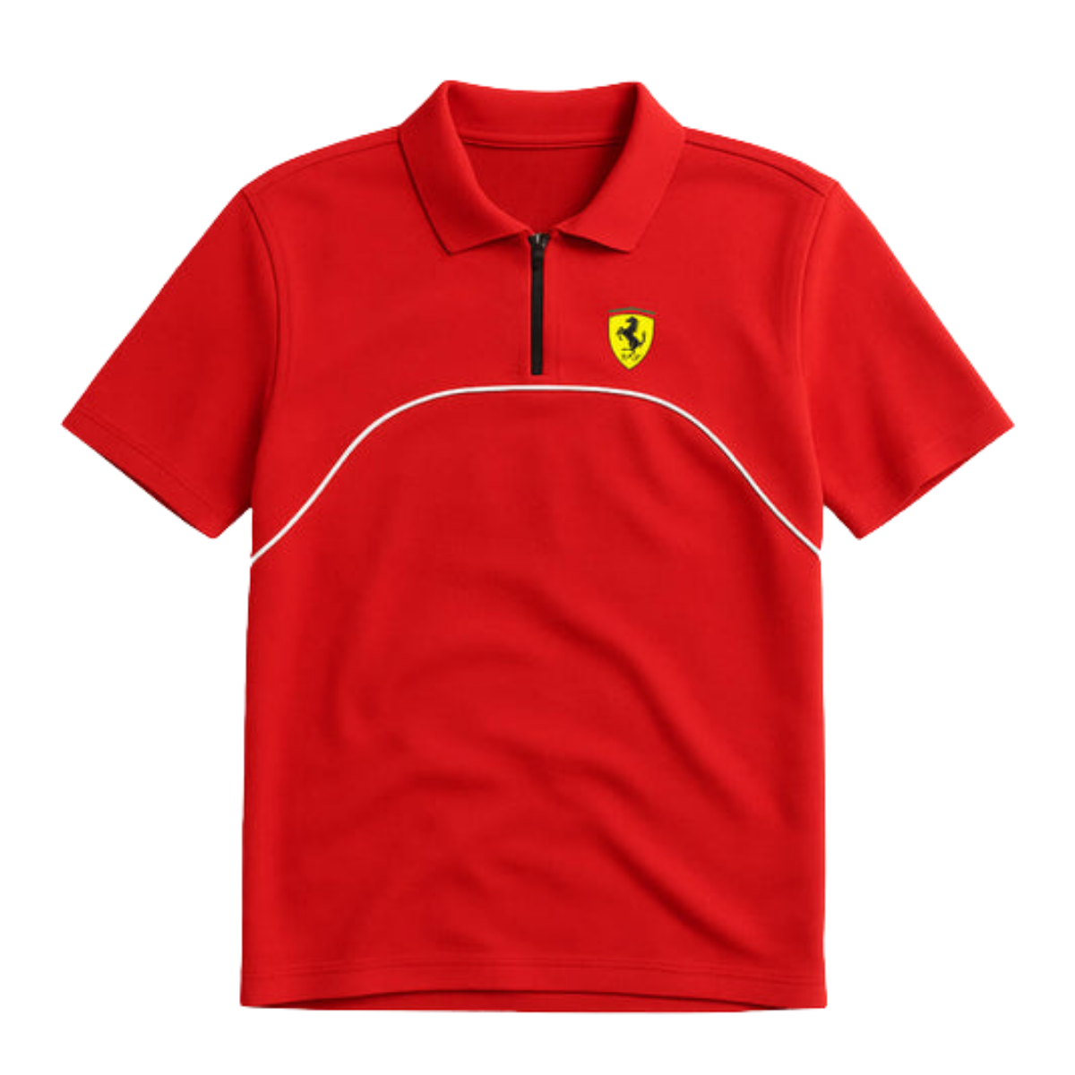 The Maranello Core Polo | Carbon & Rosso Corsa