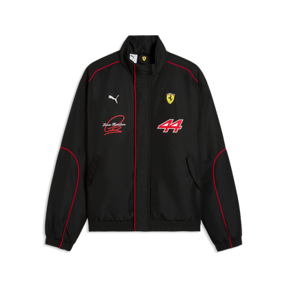 The Maranello LH44 Track Jacket | Stealth Black & Rosso
