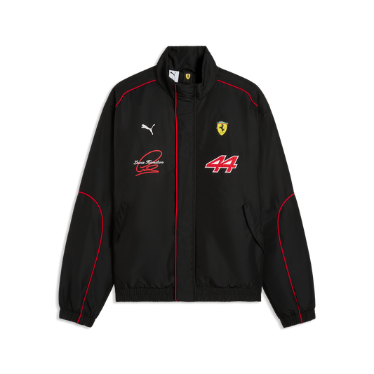 The Maranello LH44 Track Jacket | Stealth Black & Rosso