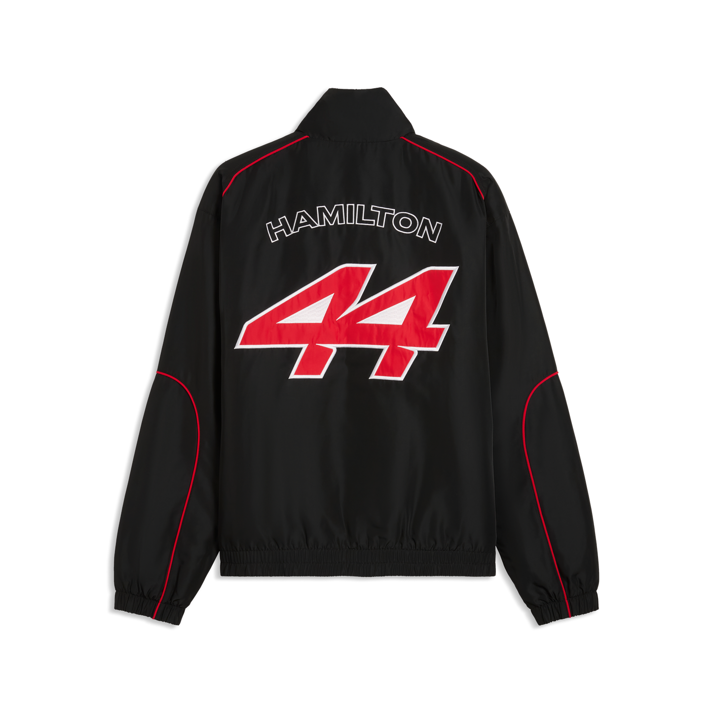 The Maranello LH44 Track Jacket | Stealth Black & Rosso