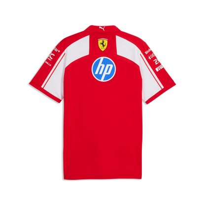 The SF-25 Spec Team Polo | Rosso Corsa & Bianco