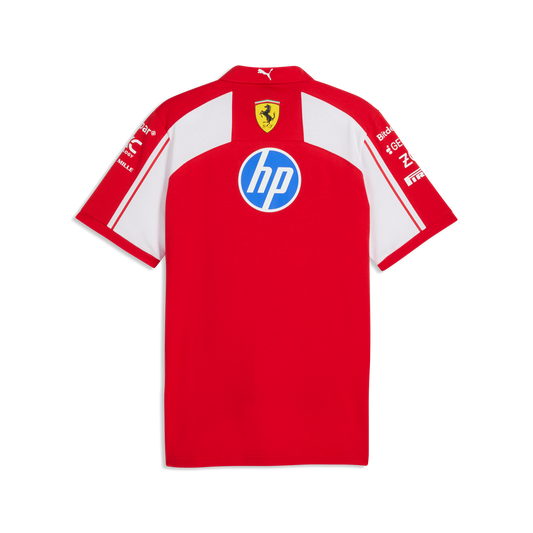The SF-25 Spec Team Polo | Rosso Corsa & Bianco