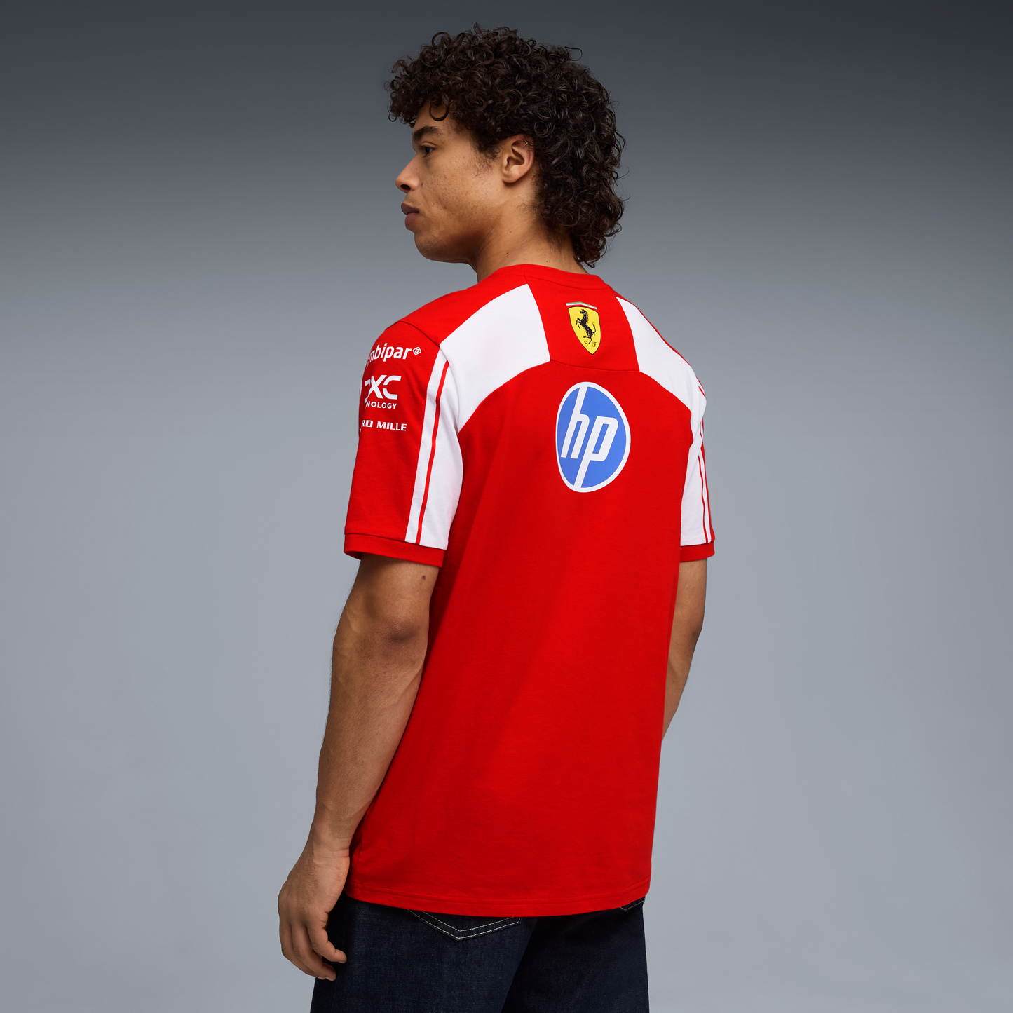 The SF-25 Spec Team Polo | Rosso Corsa & Bianco