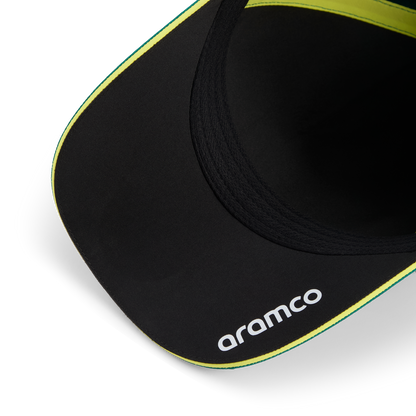 The Silverstone Team Cap | Stealth Black & Lime