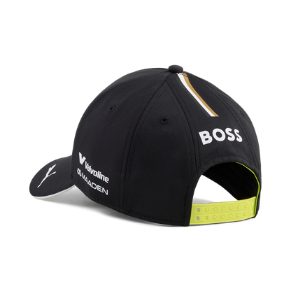 The Silverstone Team Cap | Stealth Black & Lime