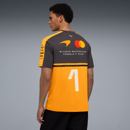 The LN1 Driver Tee | Papaya Pinstripe