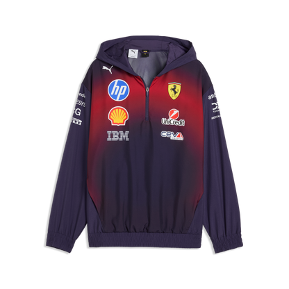 The Maranello Garage Zip Hoodie | Stealth Black & Rosso