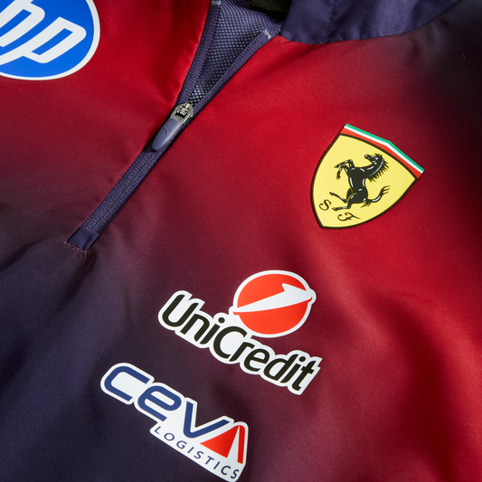 The Maranello Garage Zip Hoodie | Stealth Black & Rosso