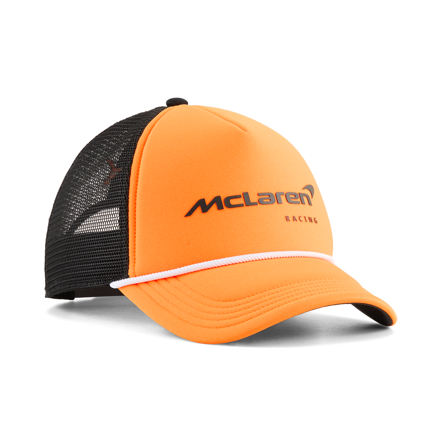 The Woking Trucker Cap | Papaya & Stealth Black