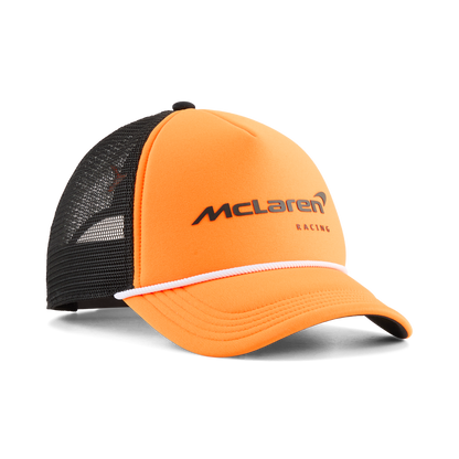 The Woking Trucker Cap | Papaya & Stealth Black