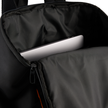 The Woking Daily Backpack | Stealth Black & Papaya