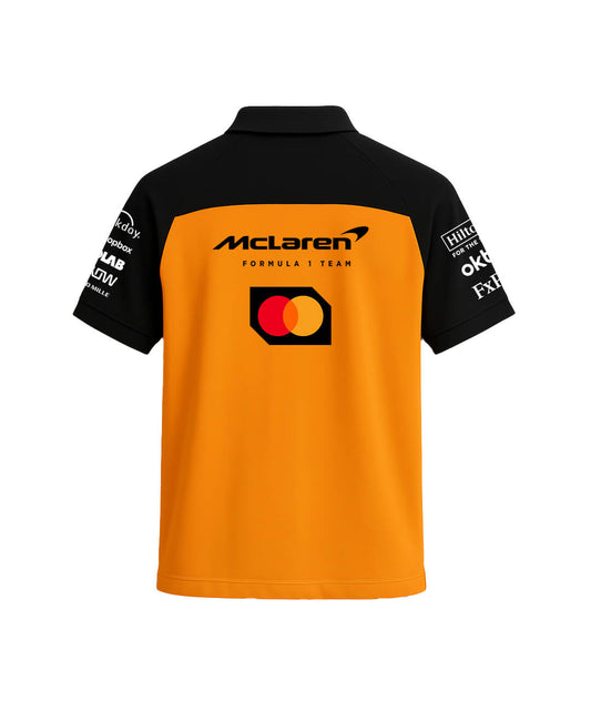 McLaren 2023 Team Polo – Papaya Black Edition